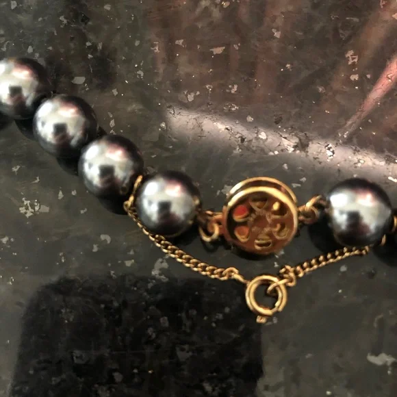 Vintage Mallorca Spain Black Faux Pearl string. - Picture 4 of 6